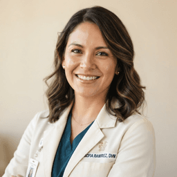 Retrato da Dra. Marina Lopes, médica veterinária.